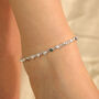 Silver Plated Link Chain Braid Evil Eye Payal Anklet, thumbnail 1 of 5