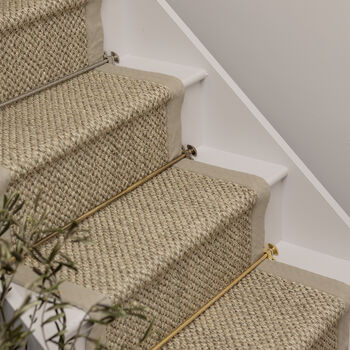 Polished Brass Stair Rods With Mushroom Finials, 2 of 6