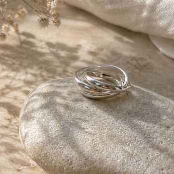 Sterling Silver Russian Wedding Band Ring, 3 of 11