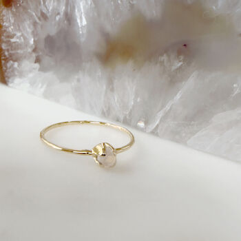 Delicate Rose Quartz Stacking Ring, 3 of 10