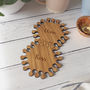 Set Of Two Jigsaw Hexagon Personalised Wooden Coasters, thumbnail 4 of 9
