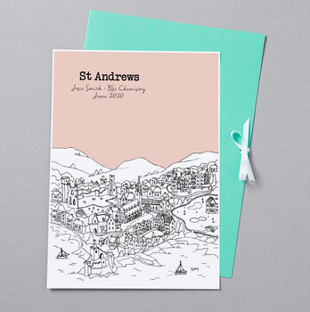 Personalised St Andrews Graduation Gift Print, 9 of 9