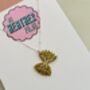 Farfalle Pasta Glitter Charm Necklace / Pasta Lover Gift / Novelty Food Jewellery / Fun Accessories, thumbnail 4 of 7