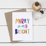 Merry And Bright Christmas Card Pack, thumbnail 1 of 2