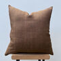 Brown Stripes Textured Linen Cushion Cover, thumbnail 3 of 6