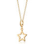 Open Star Necklace, Sterling Silver Or Gold Plated, thumbnail 8 of 10