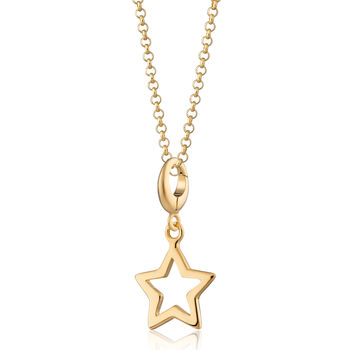 Open Star Necklace, Sterling Silver Or Gold Plated, 8 of 10