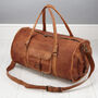 Leather Duffel Travel Bag, thumbnail 3 of 5