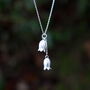 Silver Bluebell Pendant Necklace, Silver Plated, thumbnail 1 of 2