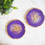 Iridescent Geode Resin Coasters, thumbnail 9 of 12