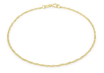 9ct Yellow Gold Twisted Curb Chain Bracelet, 3 of 5