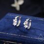 Sterling Silver Star Constellation Cz Huggie Hoop, thumbnail 1 of 10