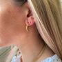 Alhambra Piccolo Twisted Gold Plated Hoop Earrings, thumbnail 2 of 4