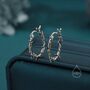 Sterling Silver Barbed Wire Hoops With Oxidised Finish, thumbnail 1 of 11