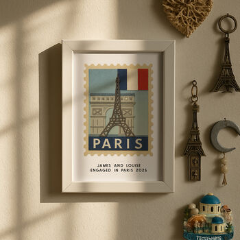 Personalised Travel Destination Papercut Stamp Print, 2 of 9