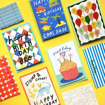 Stomp And Chomp Dinosaur Birthday Card, 2 of 3