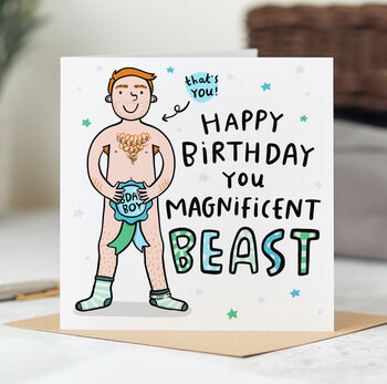 'Magnificent Beast' Birthday Card, 5 of 11