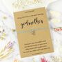 Merry Christmas To Amazing Godmother Wish Bracelet And Card, thumbnail 1 of 5