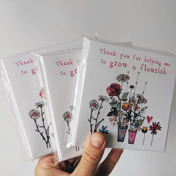 Thank You For Helping Me Grow And Flourish Cards, 2 of 6