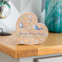 Personalised Oak Heart Under The Sea Christening Baptism Gift, thumbnail 3 of 4