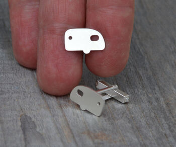 Sterling Silver Caravan Cufflinks, 3 of 3