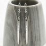 Sterling Silver Icicle Earrings, thumbnail 1 of 8