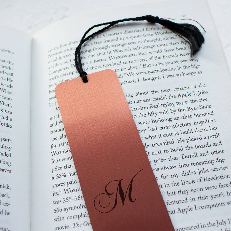 Personalised Brush Copper Metal Bookmark By We Love To Create