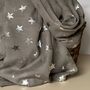 Silver Glitter Stars Scarf In Grey, thumbnail 3 of 4