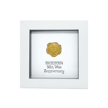 Personalised 16th Wax Anniversary Keepsake Gift Framed, 8 of 12
