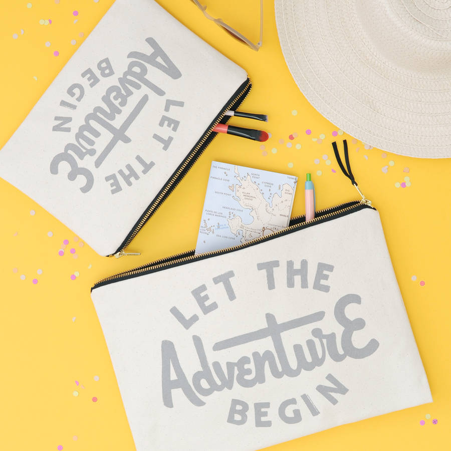'Let The Adventure Begin' Travel Pouch, 1 of 11