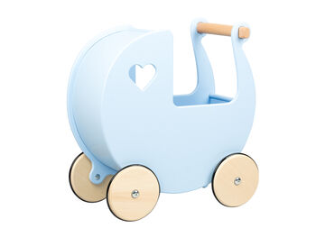 Personalised Light Blue, White, Red Or Pink Toy Pram, 9 of 10