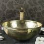 Solid Brass Vessel Sink For Kitchen And Bathroom, 400 Mm Diameter, thumbnail 6 of 10