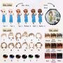 Personalised Floral Compact Mirror Cartoon Lady, thumbnail 6 of 6