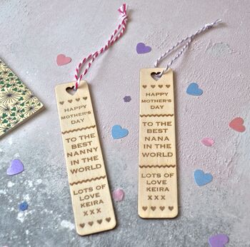 Personalised 'Nanny' Mother's Day Bookmark, 2 of 2