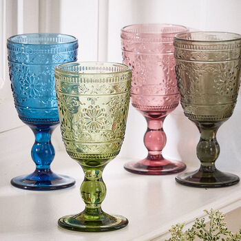Set Of Four Fontaine Wine Goblets, 3 of 6
