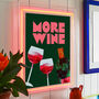 More Wine! Illustrated Wine Print, thumbnail 1 of 6
