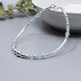 Aquamarine Gemstone And Sterling Silver Bracelet, March Birthstone Jewellery, thumbnail 6 of 6