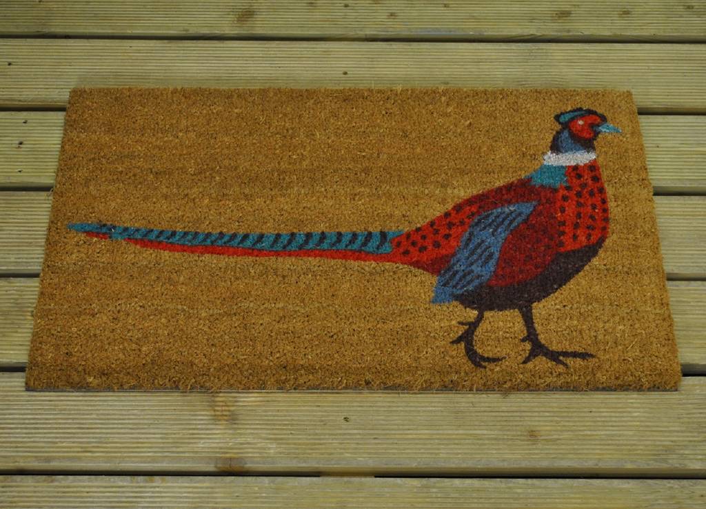 pheasant coir doormat by garden selections
