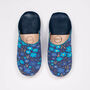 Margot | Women's Cotton And Leather Patterned Slippers, thumbnail 5 of 6