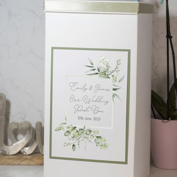 Personalised Watercolour Eucalyptus Wedding Guest Book, 2 of 2