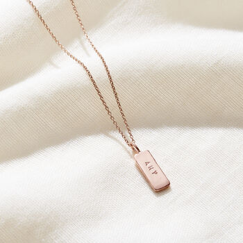 Textured Personalised Tag Necklace, 8 of 9