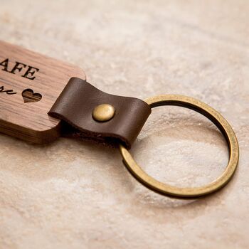 Personalized Wooden Keychain Gift, Custom Engraved, 3 of 5