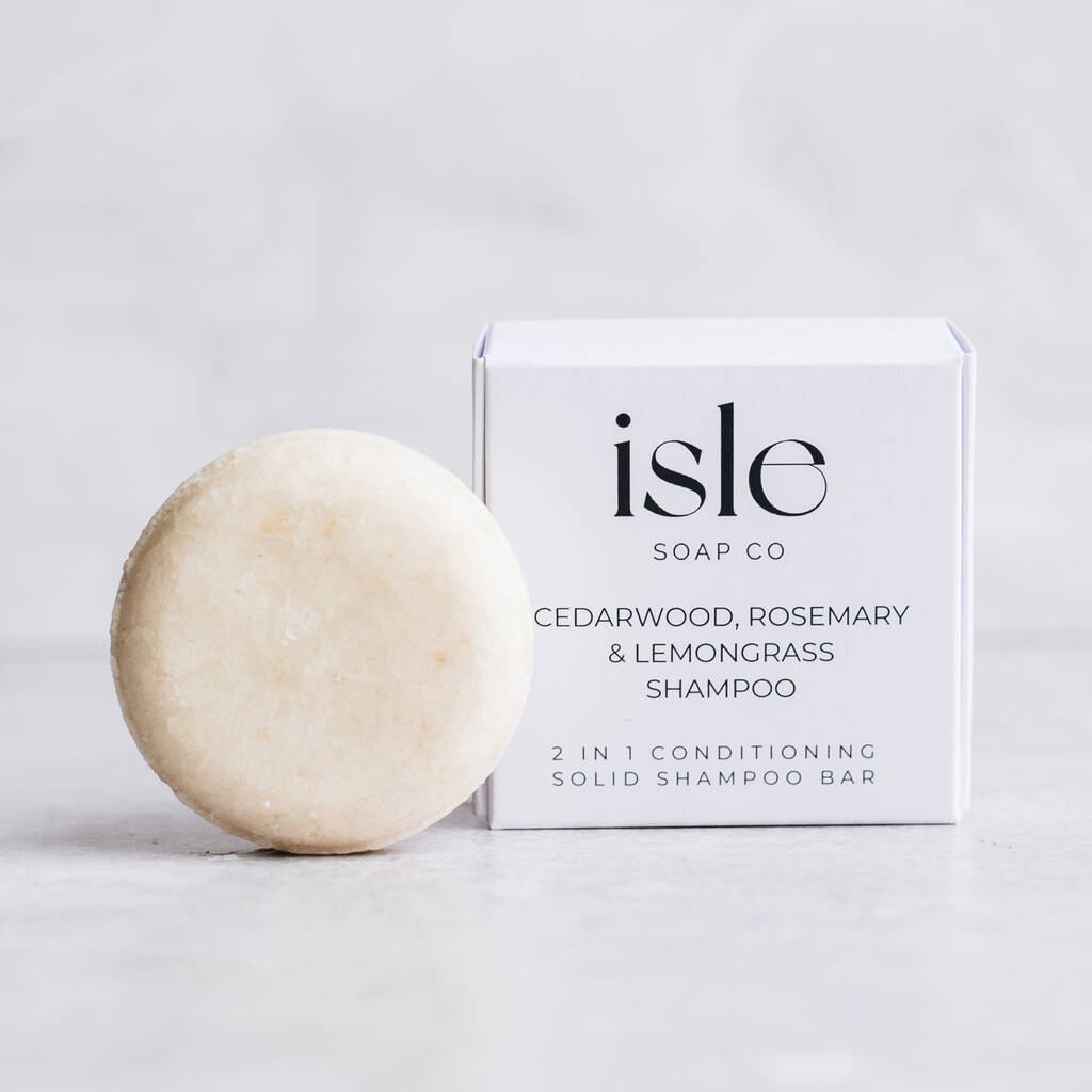 Cedarwood, Rosemary And Lemongrass Shampoo Bar By Isle Soap Co