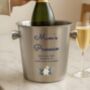 Personalised Blue Floral Ice Bucket, thumbnail 1 of 5