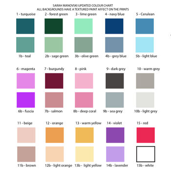 Custom Faceless Pet Mum Colour Block Art Portrait, 5 of 6