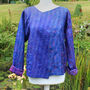 Kantha Handstitched Purple Silk Jacket, thumbnail 8 of 8