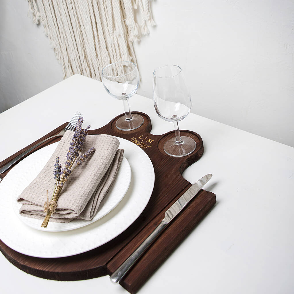 Luxury Personalised Wooden Placemats By Natural Gift Store