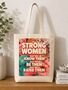 Strong Women Cotton Tote Bag, thumbnail 1 of 3