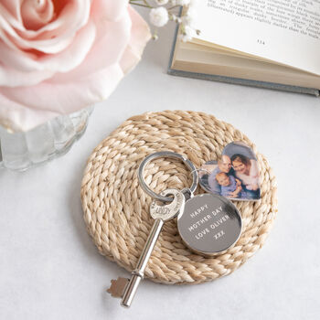 Personalised Engraved Photo Keyring For Her, 7 of 8