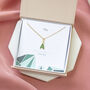May Birthstone Emerald Initial Necklace, thumbnail 3 of 9
